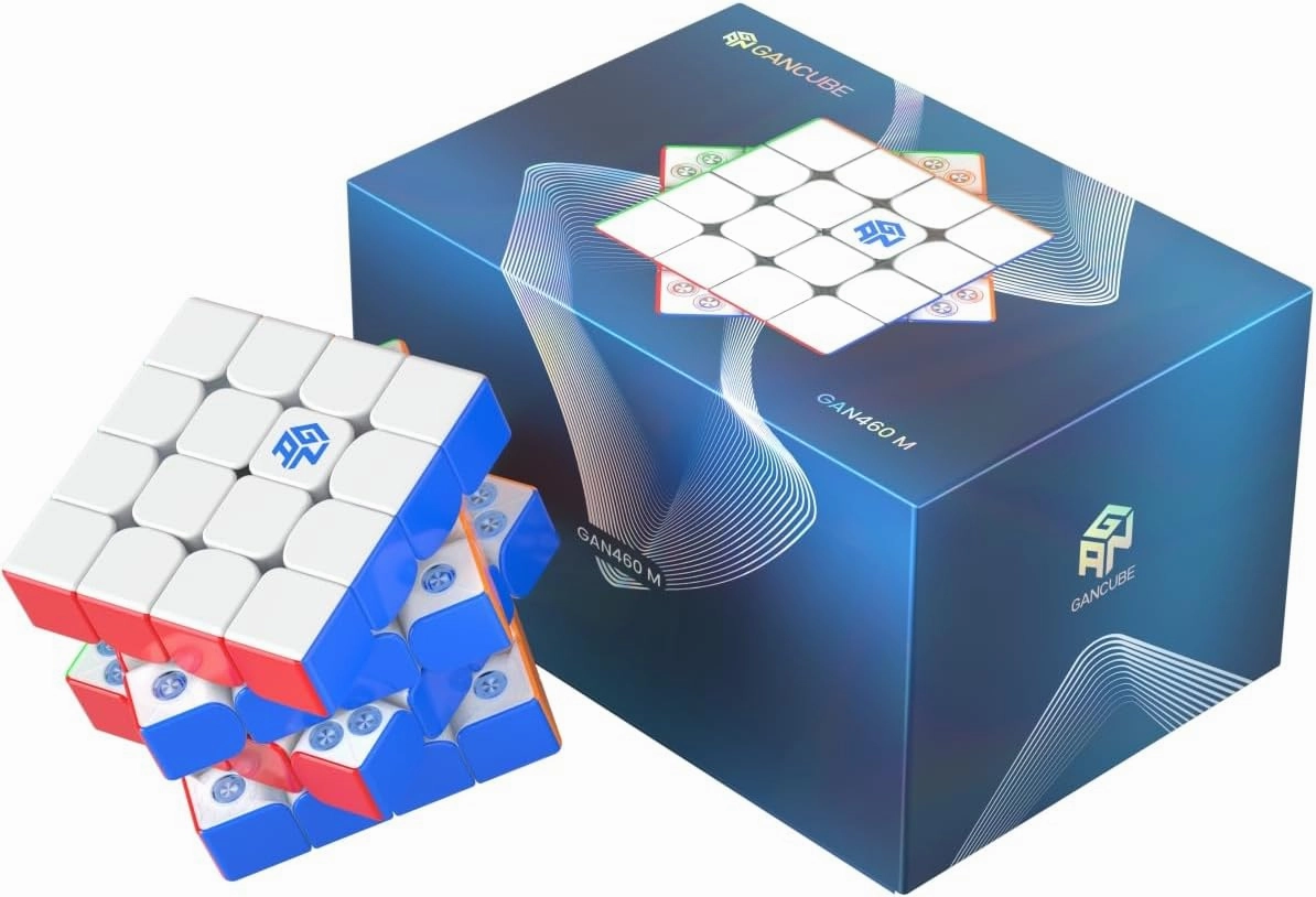 Bukefuno GAN 460 M V2 UV 4x4 Cube Puzzle Stickerless Gans 460M UV 4x4x4 Magnetic Speed Puzzle GAN460 V2 Cube