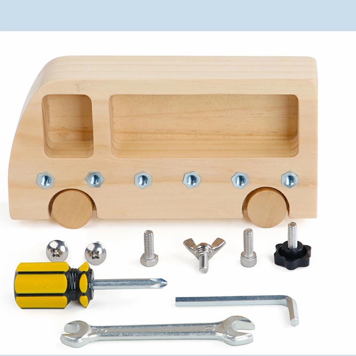 Busy Board Montessori Toys for Toddlers Kids Sensory Wooden Screw Nut Activity Busy Board Educational Activities Travel Toy Kids Gifts for Birthday Christmas
