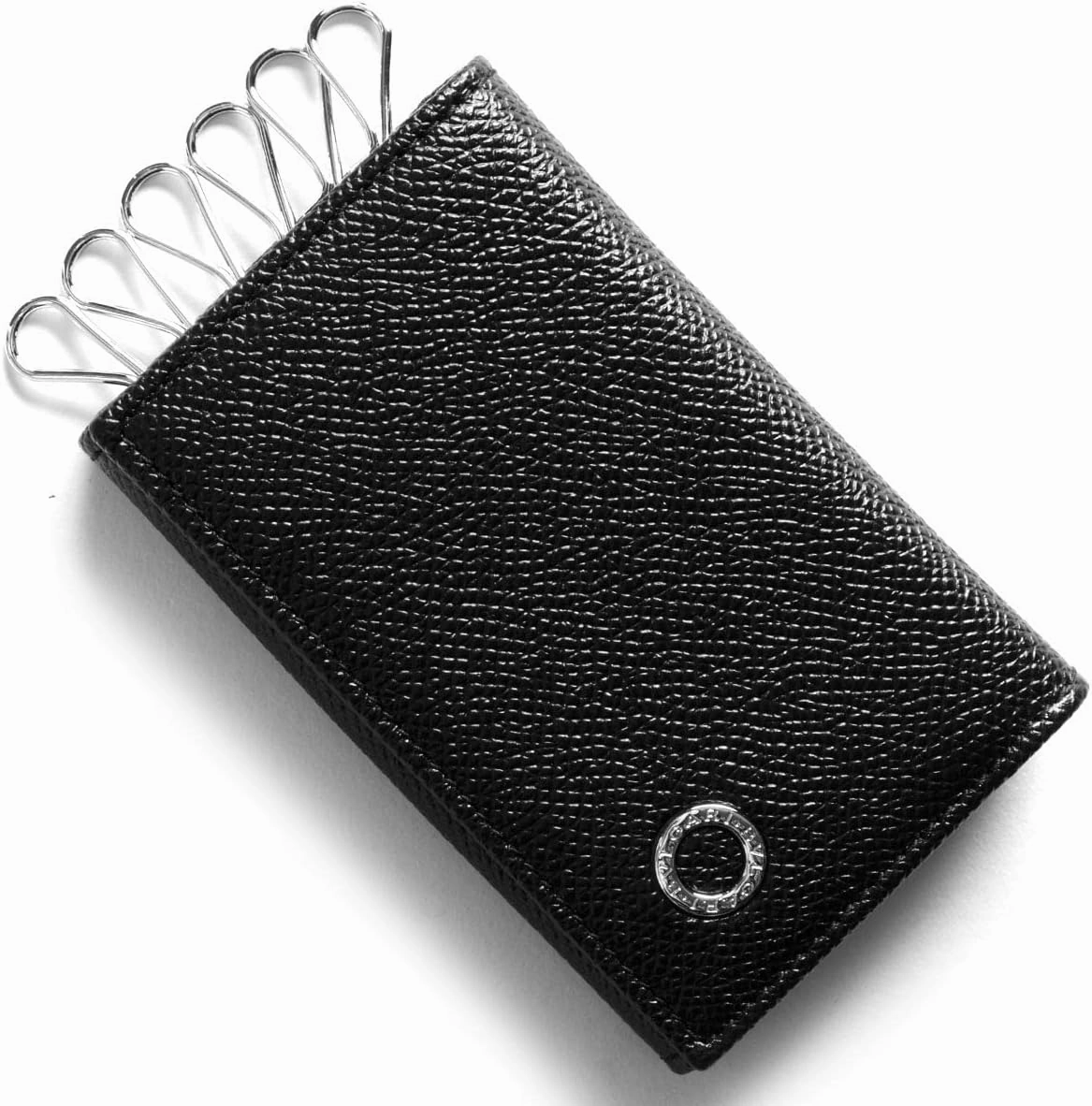 Bvlgari Key Case, 282234 BB Man Bvlgari Key Holder, Grain Leather, 6 Rows