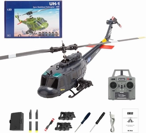 C032 Remote Control Helicopter, Ultra-high Simulated RC Helicopter, 1/48 Scale 2.4G 6CH RC Electric Airplane Model, RC Flying Helicopte for Adults - RTF
