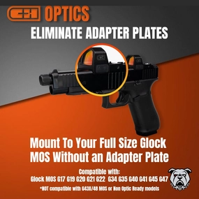 C H Direct Mount Micro Red Dot Sight for Pistol | Compatible with Glock MOS | Shake Awake Multi-Reticle Red Dot Reflex Sight for Pistol