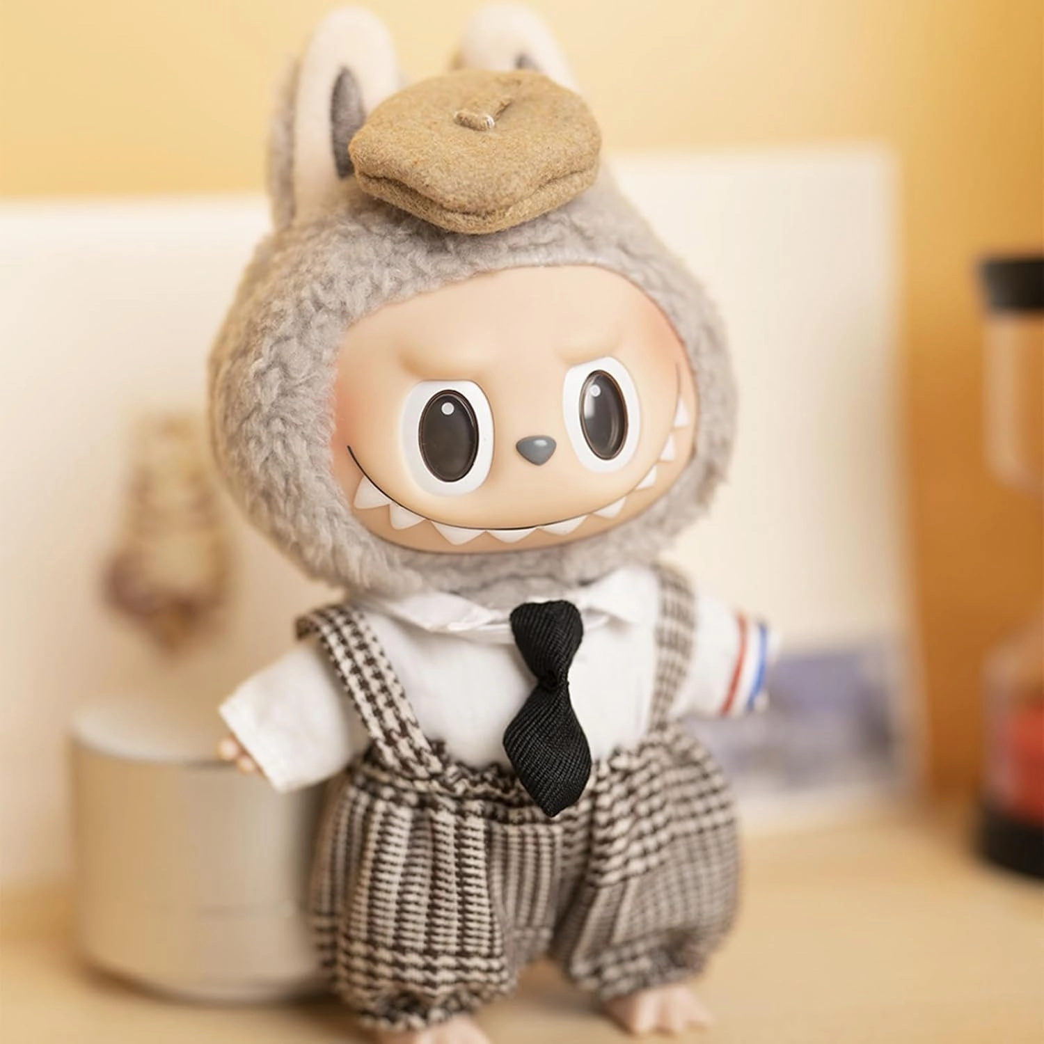 CALEMBOU Plush Doll Clothes, 6.7 Inches Cute Couple Dress Set Doll Clothes for Labubu, Kawaii Doll Accessories Toys Gifts for Girls(Only Clothes) (Boy)