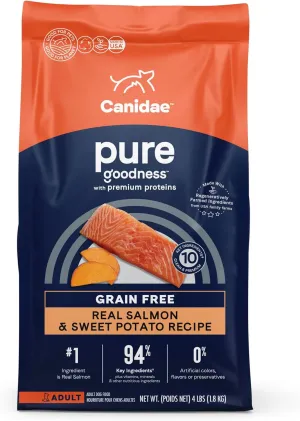 Canidae Pure Real Salmon & Sweet Potato Recipe Adult Dry Dog 4 LB (packaging may vary)