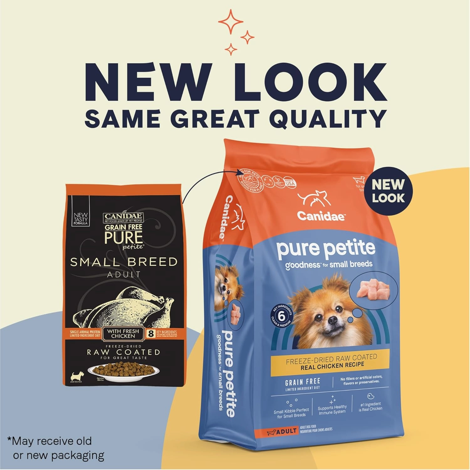 Canidae Pure Petite Premium Freeze-Dried Raw Coated Dog Food for Small Breeds, Real Chicken Recipe, 10 lbs, Grain Free