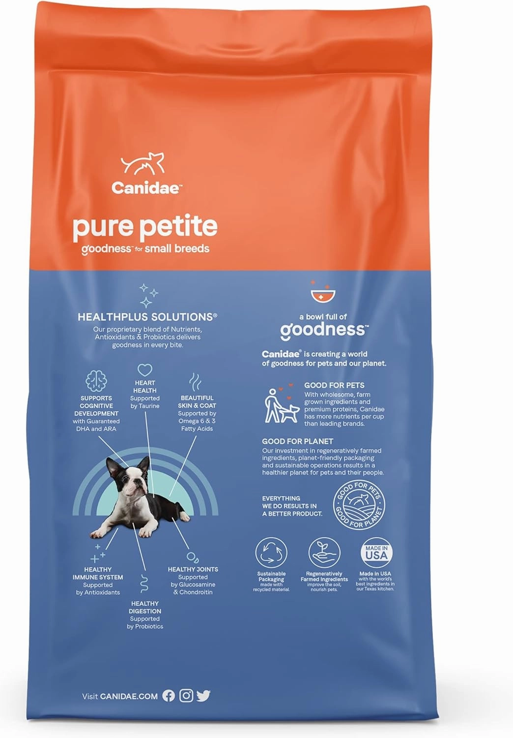 Canidae Pure Petite Premium Freeze-Dried Raw Coated Puppy Food for Small Breeds, Real Salmon Recipe, 4 lbs, Grain Free