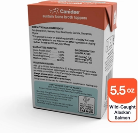 CANIDAE Sustain Bone Broth Toppers Premium Dog Topper with Wild-Caught Salmon, 5.5 oz. (Case of 1) (Pack of 2)