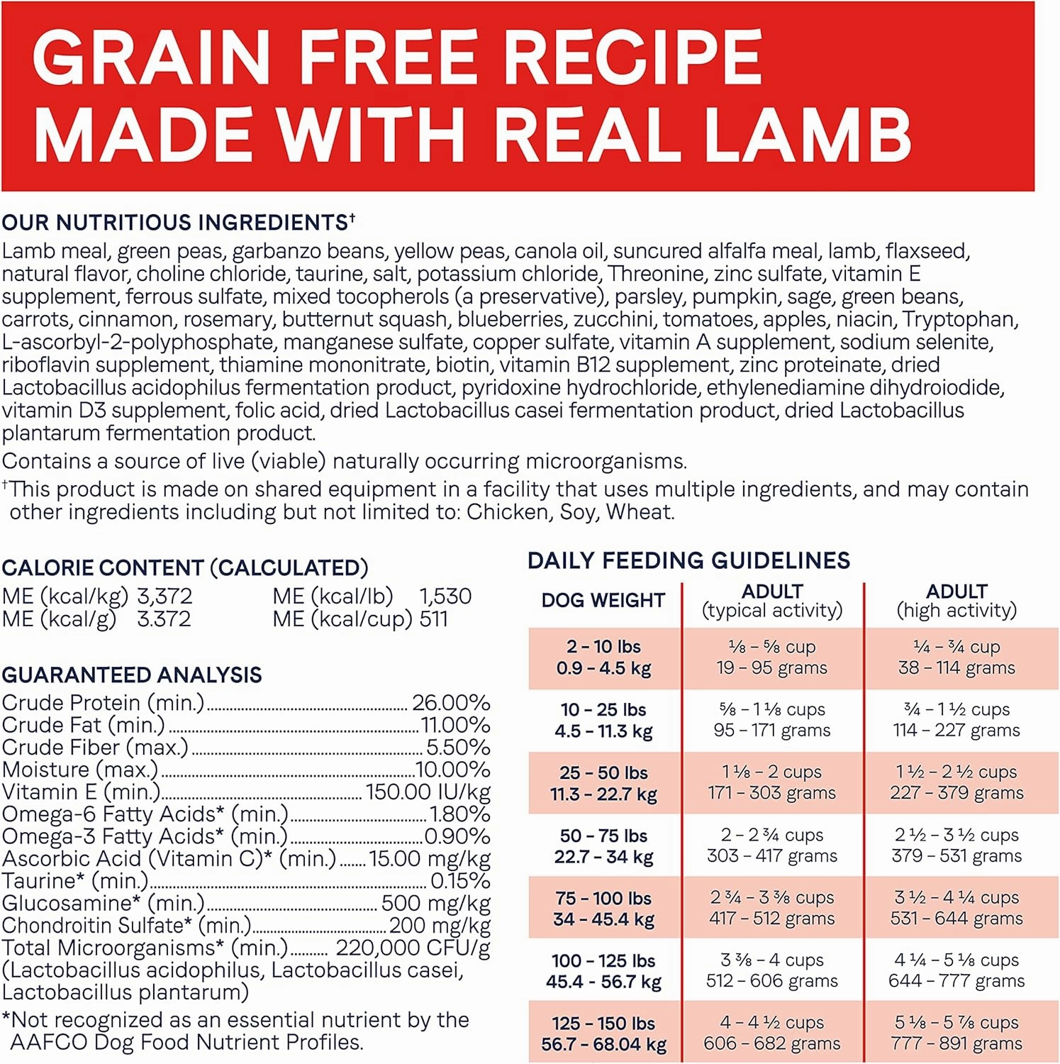 CANIDAE, Under The Sun, Grain Free Recipe Made with Real Lamb Dog Dry 40 lbs.