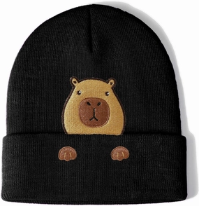 Capybara Hat Beanie Gifts for Women Men Funny Capybara Embroidered Lover Christmas Birthday Decoration Animal Gifts