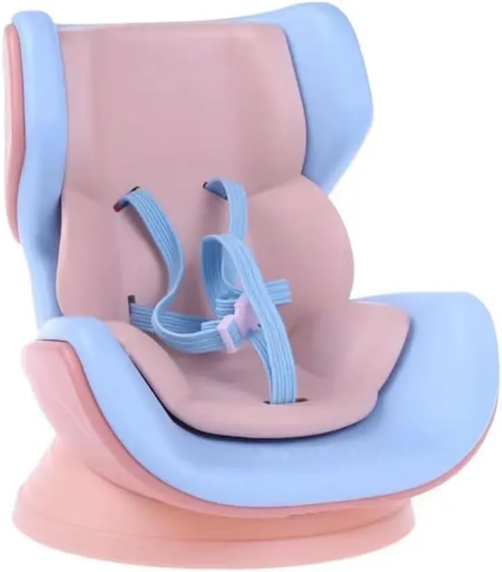 Car Seat Protector for 15&17cm Dolls,Cute Desktop Display Ornament Set Accessories for Dolls,Air Vent Stuffed Toy Carseat,Car Ornament and for Blind Box Doll Fans and Doll Collectors (Azure Blue)