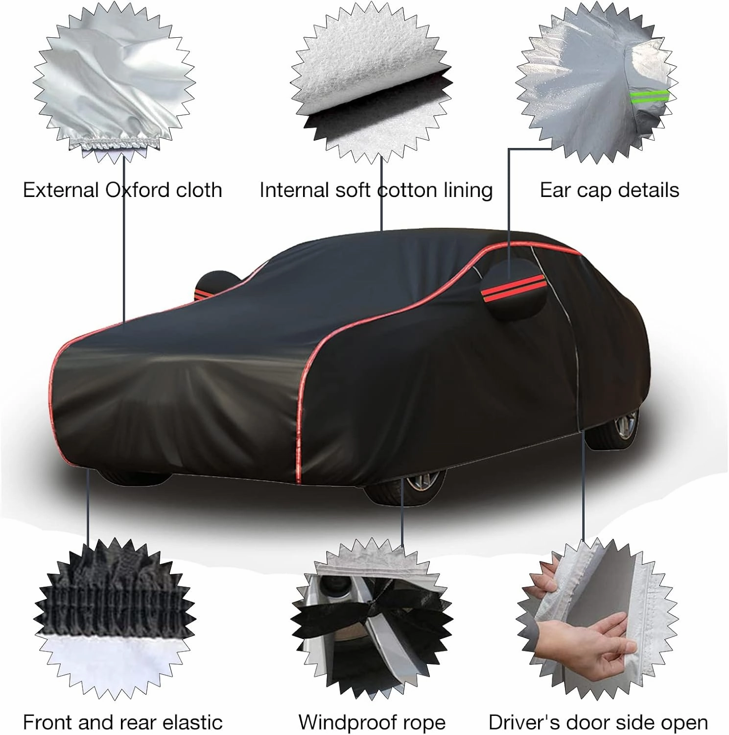 Car Cover Waterproof Breathable Compatible with Smart Roadster 452 Roadster,Outdoor Car Cover Windproof Dustproof Sunscreen UV Resistant All-Weather Protection (Color : A, Size : Thin)
