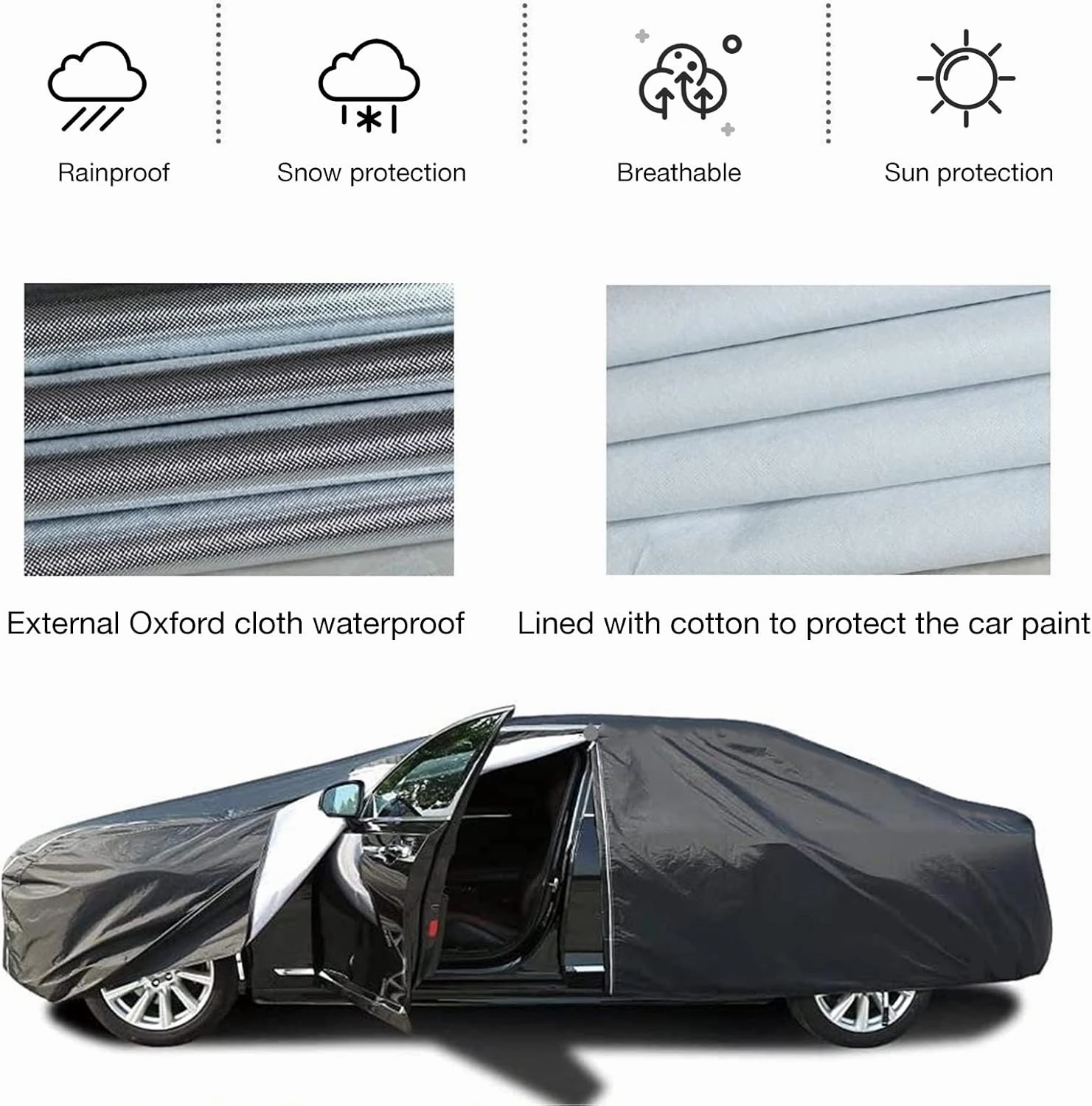 Car Cover Waterproof Breathable Compatible with Smart Roadster 452 Roadster,Outdoor Car Cover Windproof Dustproof Sunscreen UV Resistant All-Weather Protection (Color : A, Size : Thin)