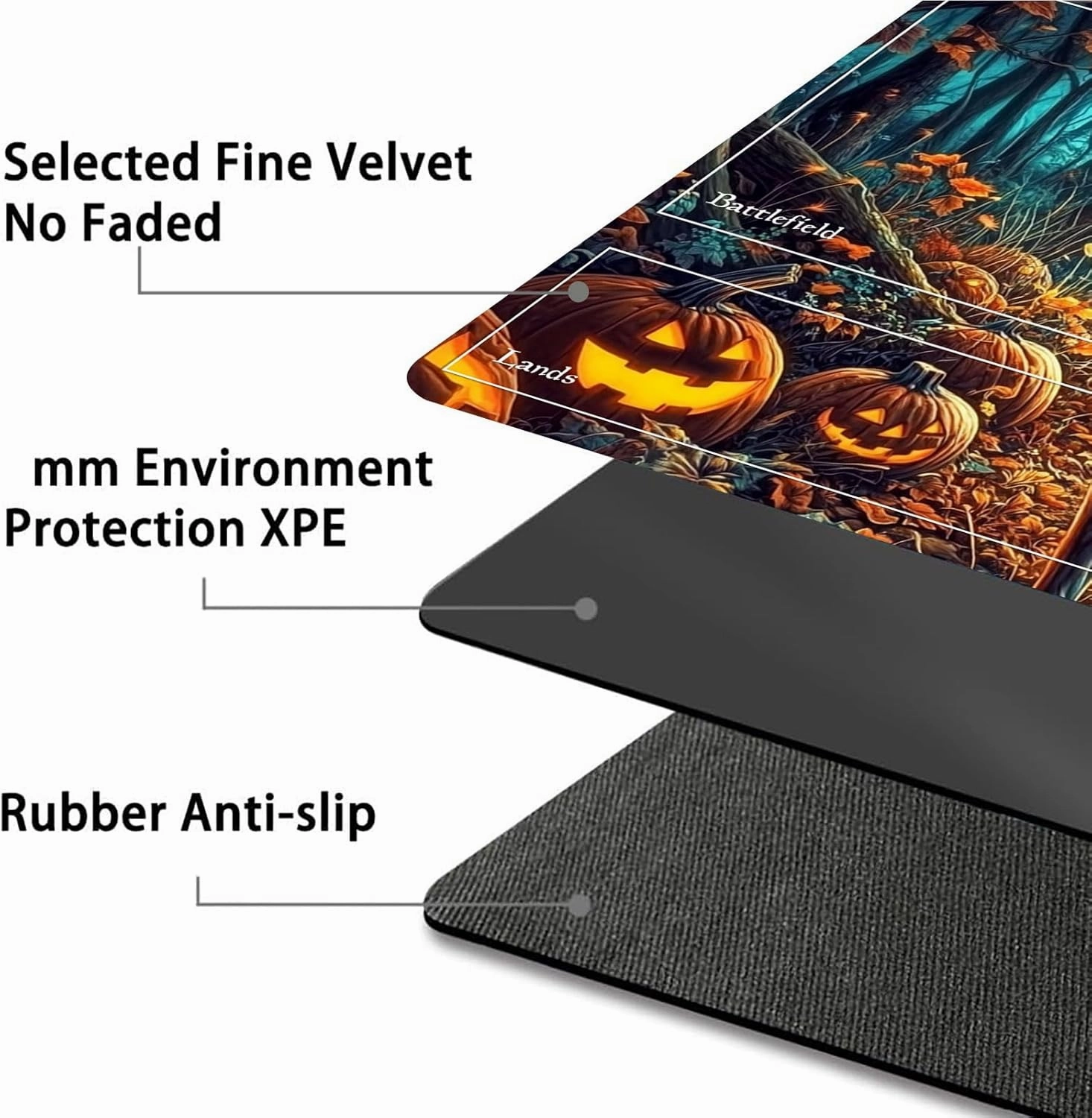 Card Playmat for MTG & TCG, 24x14 inch Non-Slip Magic Playmat & Zones, Durable Rubber Surface, Ideal for Card Games & Board Games, Portable with Storage Bag, German Shorthaired
