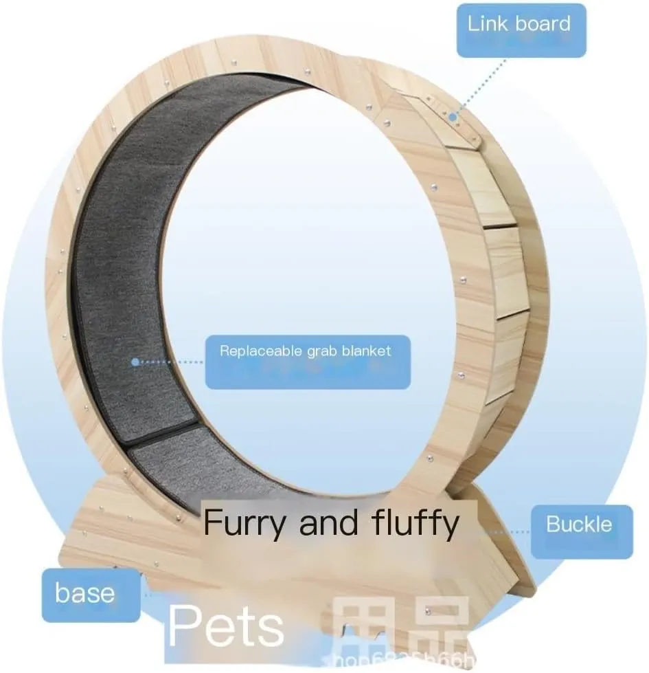 Cat Running Wheel Cat Treadmill Silent Roller Pet Sports Fitness Claw Grinding Without Pinching Feet Cat Step Cat Climbing Frame Home Cat Exercise Wheel