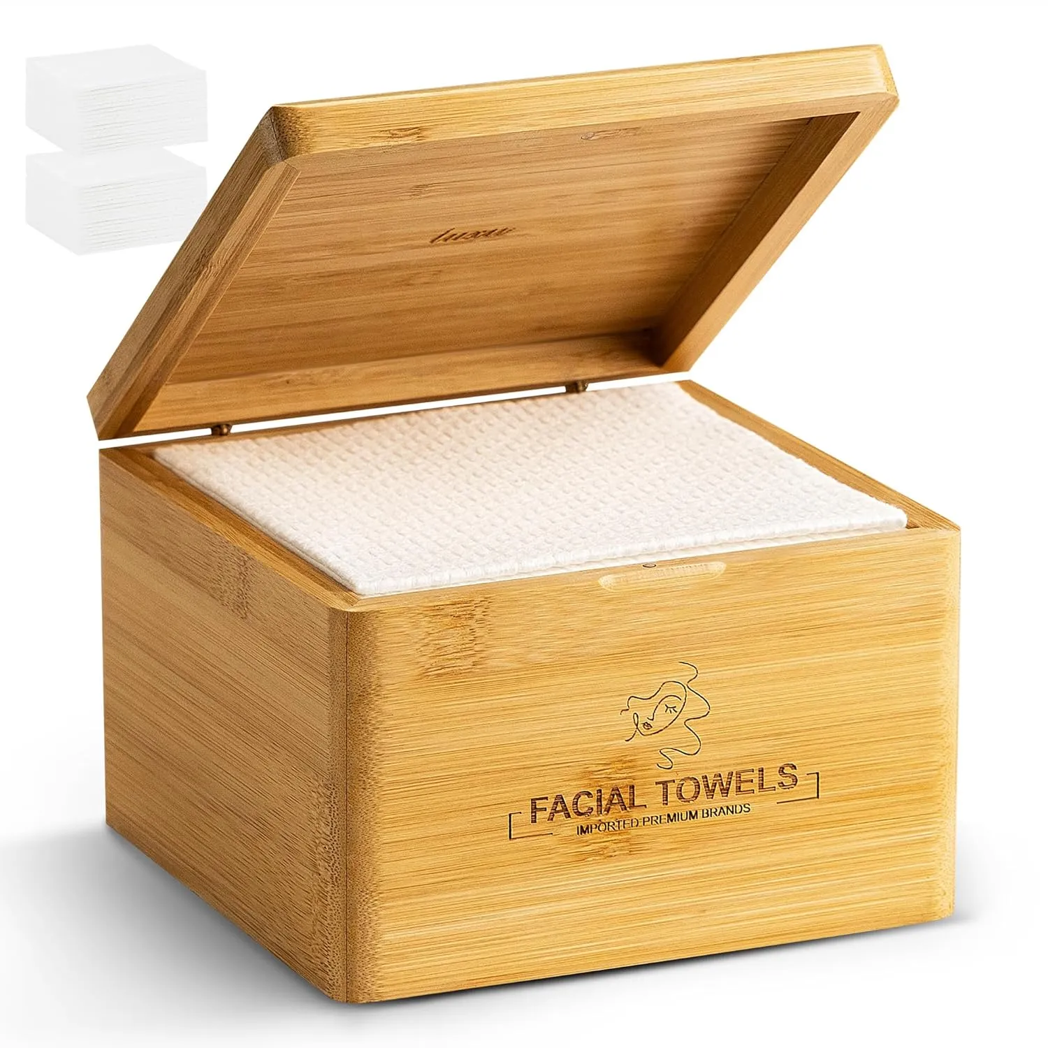 Clean Facial Towels,1 Box with 120 Ct Disposable Face Towels - Premium Facial Cleansing Cloths & Towelettes, Perfect for Skincare Routine - Biodegradable, Travel-friendly, and Eco-friendly