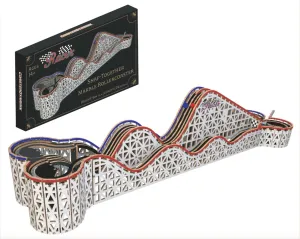 Coasterdynamix 3-D Snap-Together Marble Rollercoaster Wooden Model Kit - Marble Rolling Building Puzzle Kit for Adults and Kids, Toy Puzzles and Mini Craft Decor Models for Jigsaw Assembly Projects