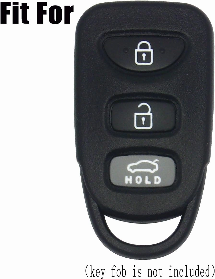 Coolbestda 2Pcs Rubber 3buttons Key Fob Protector Case Cover Keyless Entry Holder Skin Bag for Hyundai Elantra Genesis Sonata Kia Sorento Forte Optima Rondo Spectra