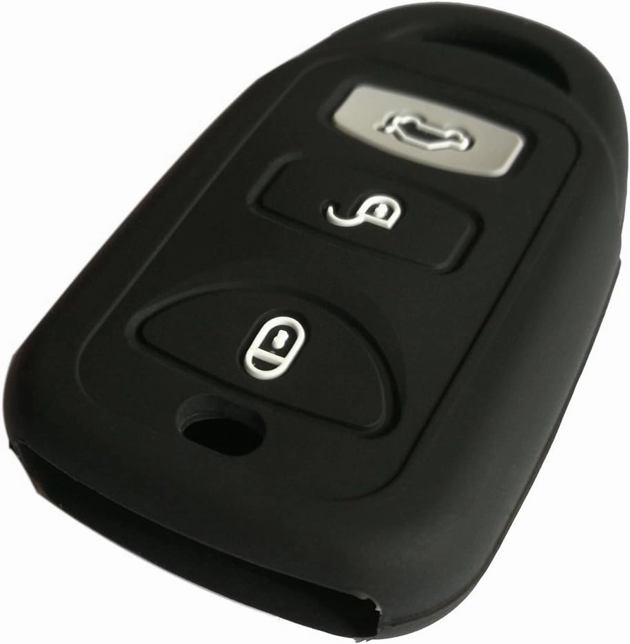 Coolbestda 2Pcs Rubber 3buttons Key Fob Protector Case Cover Keyless Entry Holder Skin Bag for Hyundai Elantra Genesis Sonata Kia Sorento Forte Optima Rondo Spectra
