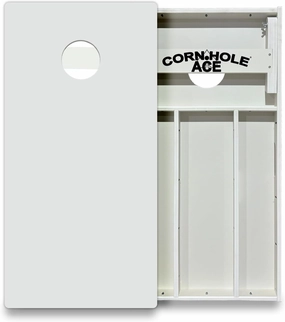 CornholeAce All Weather Professional Cornhole Boards | Plain Not Coated | Made of 3/4 inch PVC, Includes Handles, Official Pro Tournament Style, Waterproof