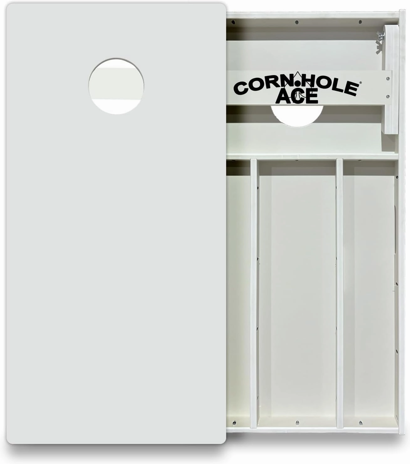 CornholeAce All Weather Professional Cornhole Boards | Plain Not Coated | Made of 3/4 inch PVC, Includes Handles, Official Pro Tournament Style, Waterproof