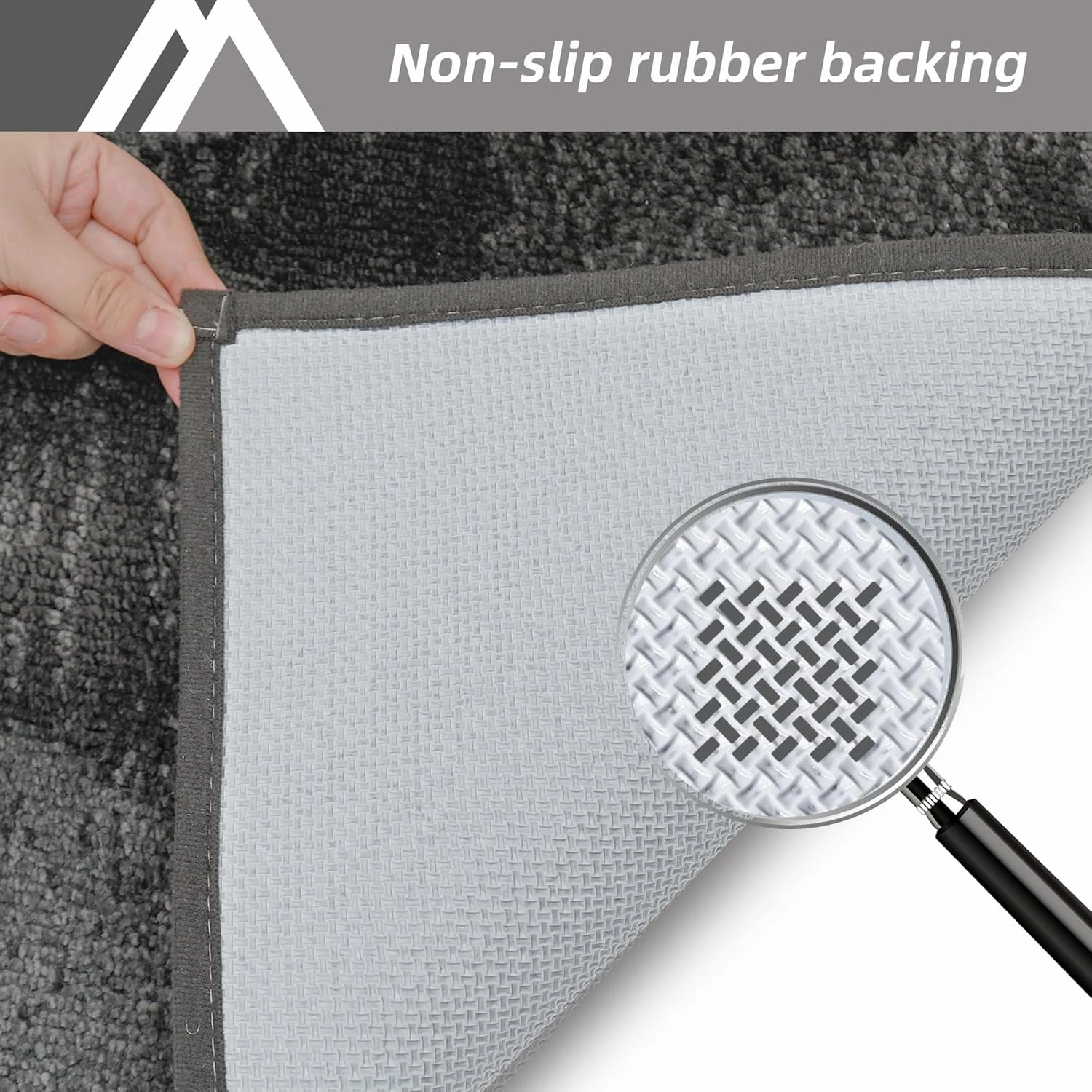 COSY HOMEER Door Mat Entrance, 24"x36" Non-Slip Absorbent Doormat for Front Door, Low Profile Dirt Trapper Entryway Mat, Washable Rugs for Muddy Paws & High Traffic Areas, Gray