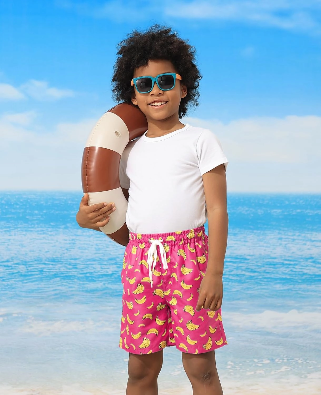 Cozople 7-16T Teen Boys Swim Trunks Quick Dry UPF 50  Swimwear Bathing Suit for Big Boys Beach Swim Boards Shorts