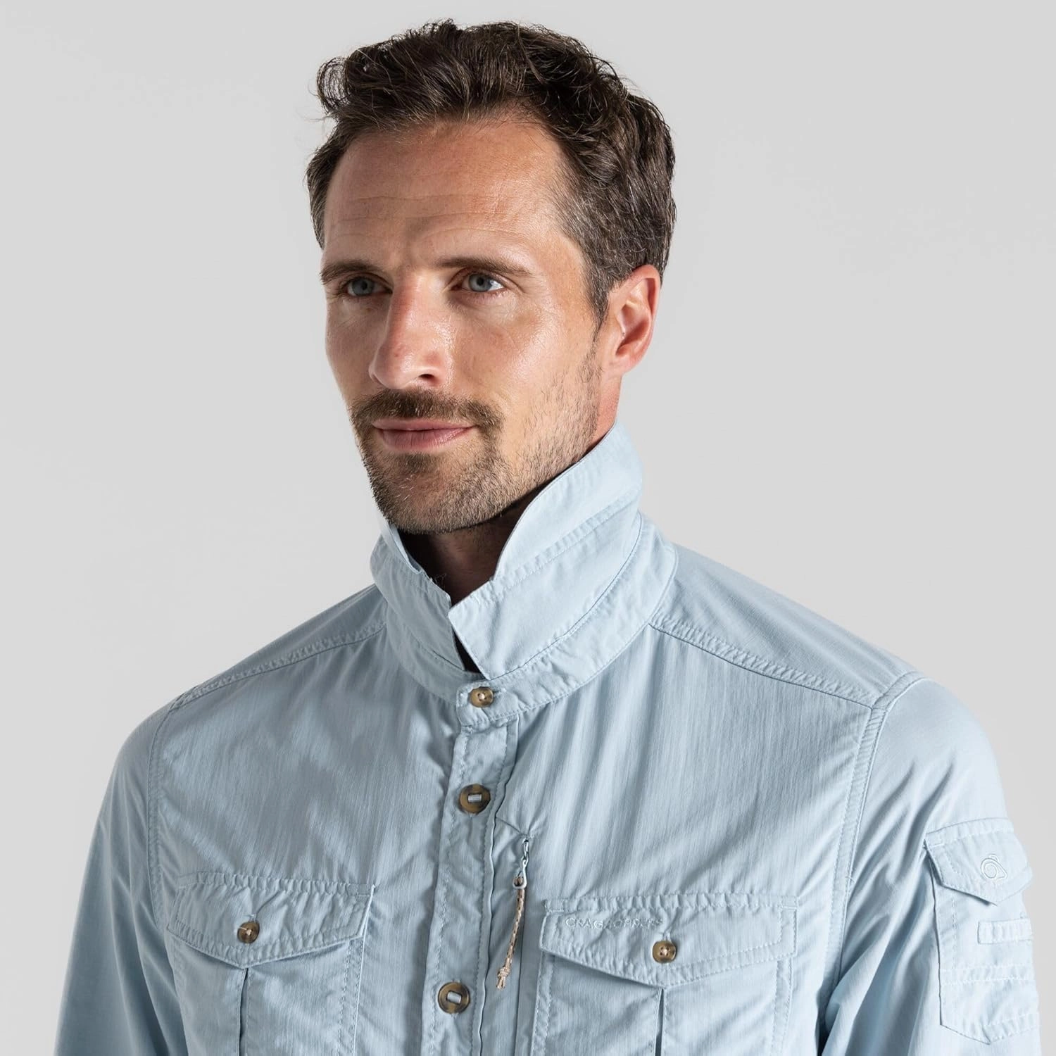 Craghoppers Mens Insect Shield Adventure Long Sleeve Shirt III for Travel, Hiking and Outdoors