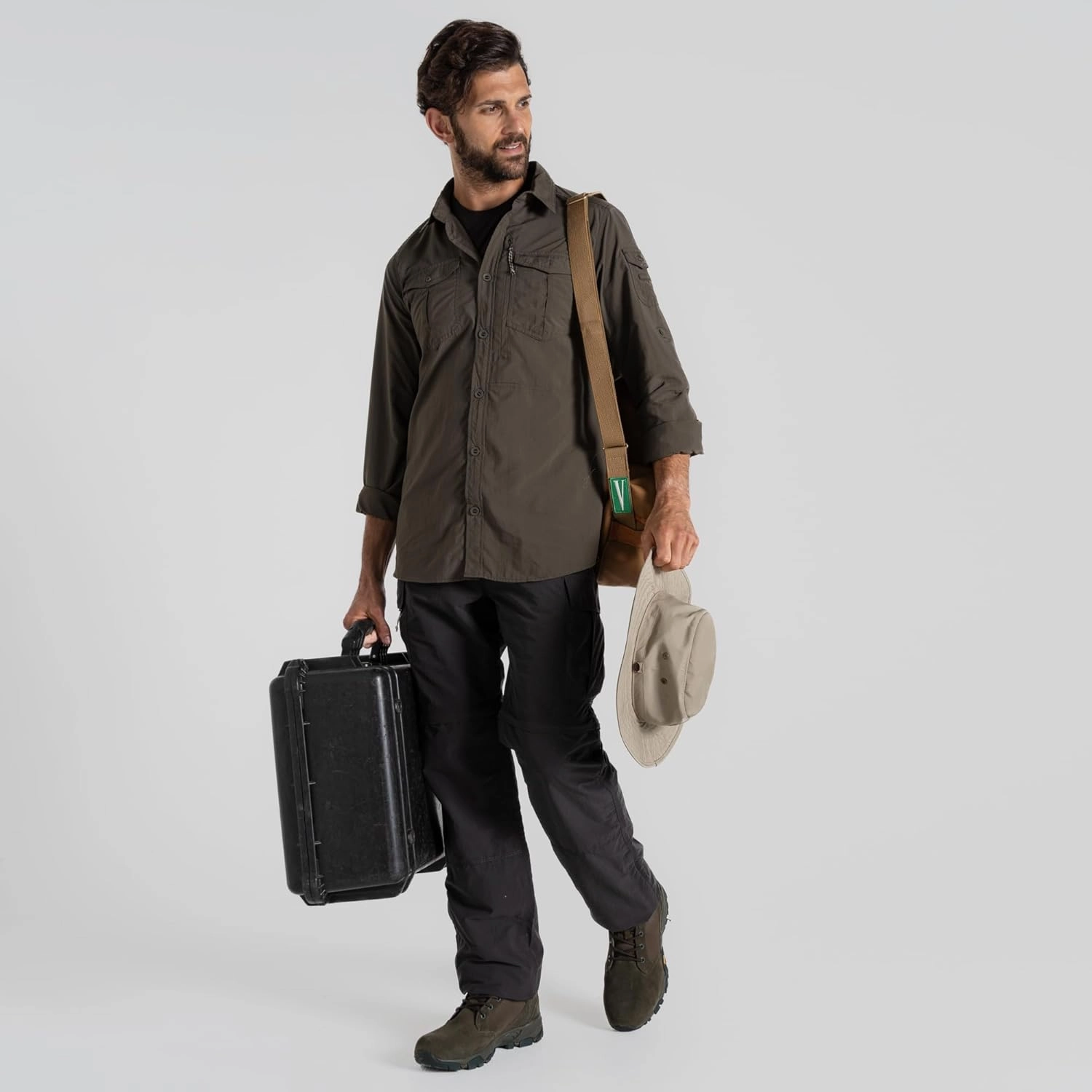 Craghoppers Mens Insect Shield Adventure Long Sleeve Shirt III for Travel, Hiking and Outdoors