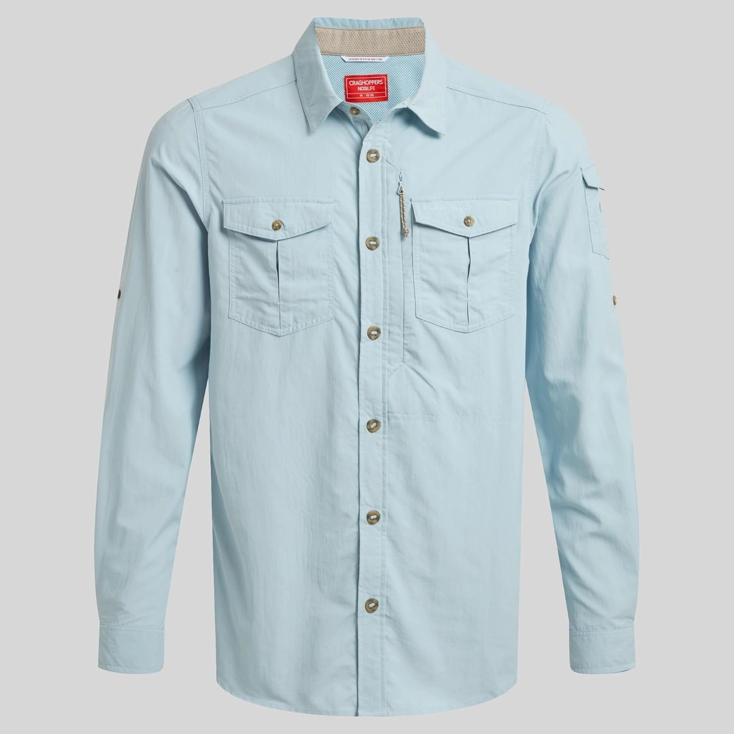 Craghoppers Mens Insect Shield Adventure Long Sleeve Shirt III for Travel, Hiking and Outdoors