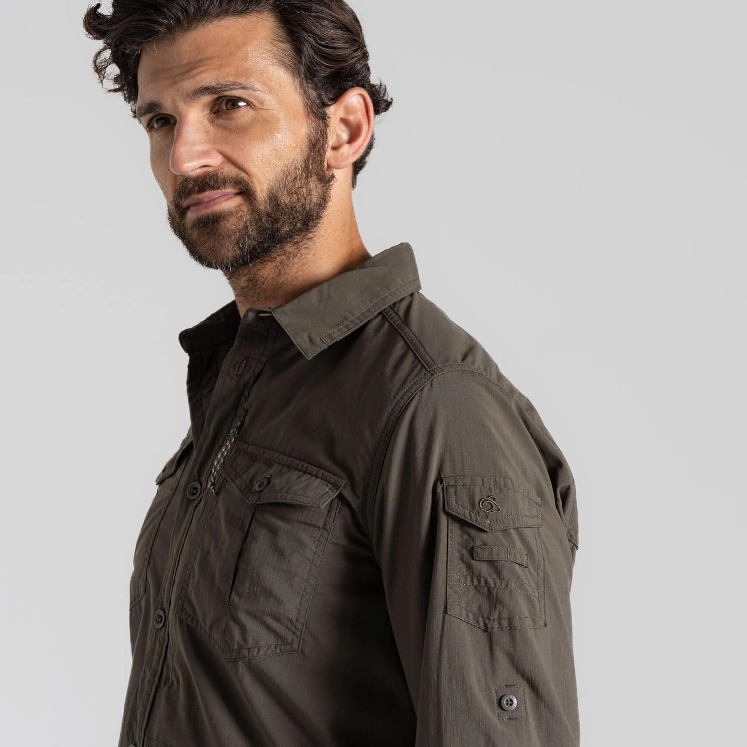 Craghoppers Mens Insect Shield Adventure Long Sleeve Shirt III for Travel, Hiking and Outdoors