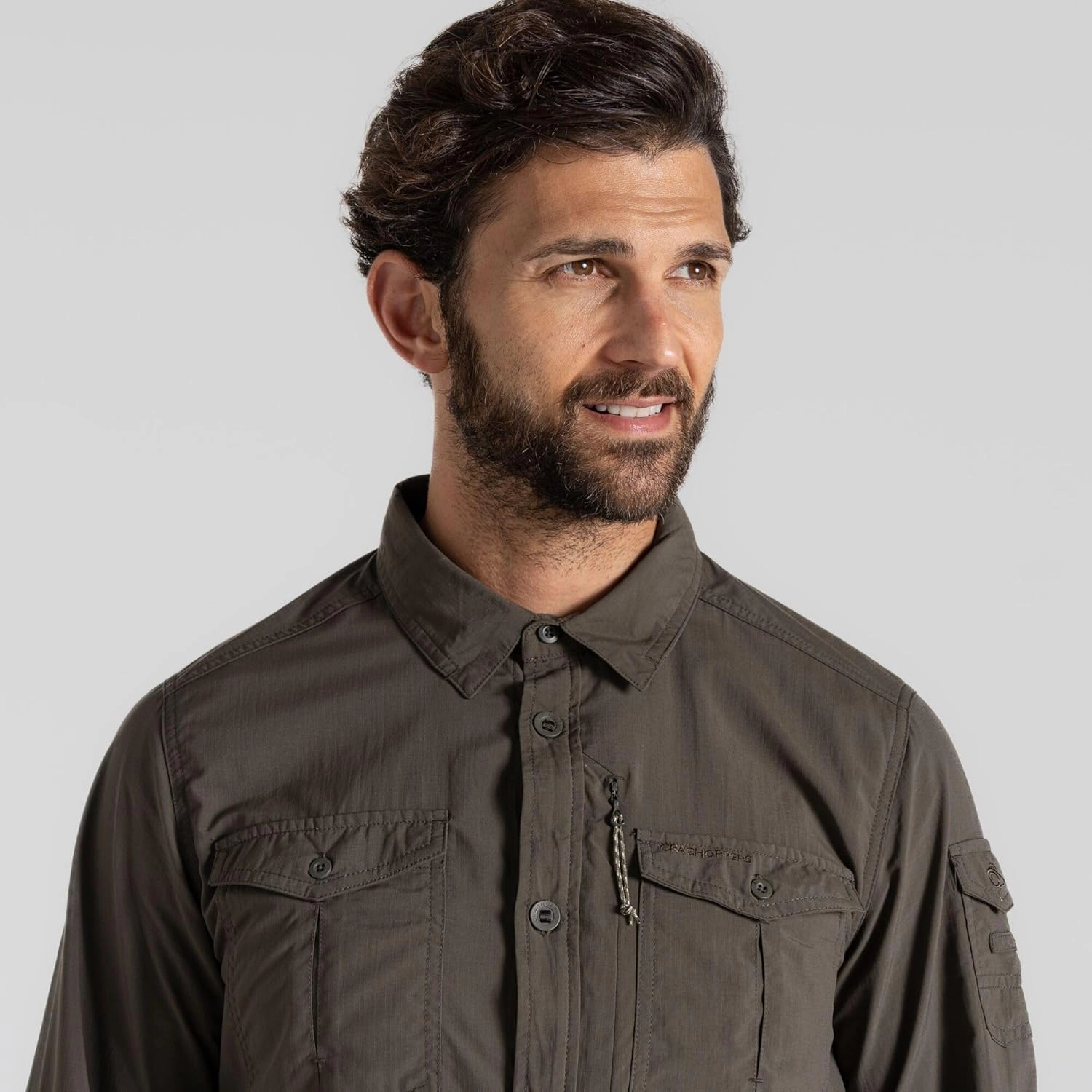 Craghoppers Mens Insect Shield Adventure Long Sleeve Shirt III for Travel, Hiking and Outdoors