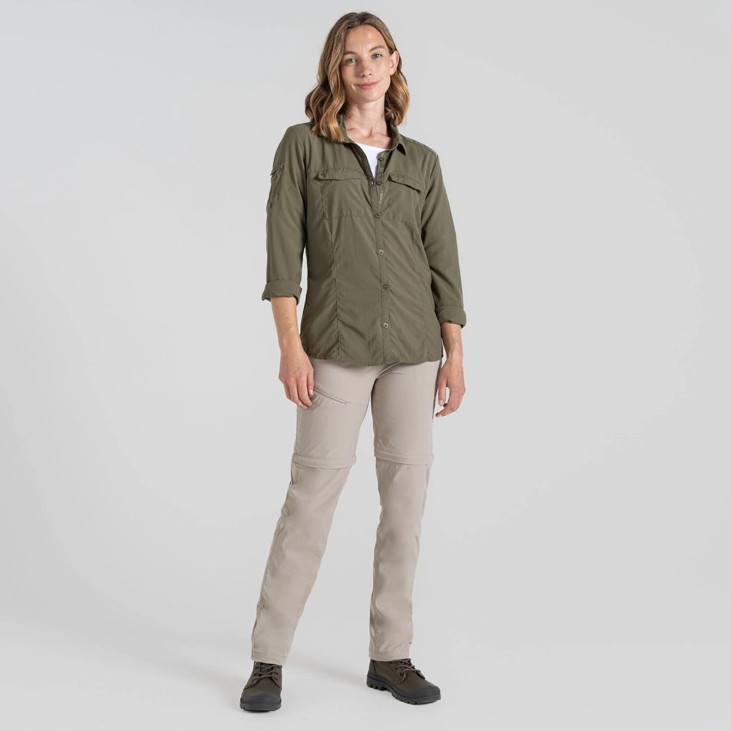Craghoppers Womens Insect Shield Adventure Long Sleeve Shirt III for Travel, Hiking and Outdoors