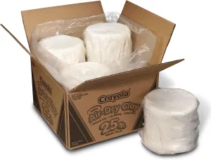 Crayola Air Dry Clay for Kids - White, Modeling Clay for Kids, Arts & Crafts, School Supplies, Teacher Classroom Must Have, 25lb