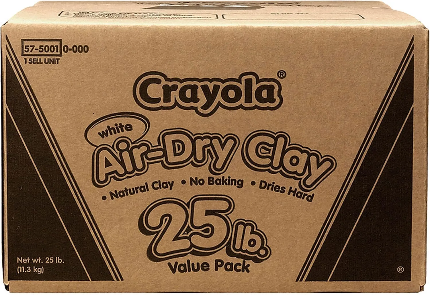 Crayola Air Dry Clay for Kids - White, Modeling Clay for Kids, Bulk Art Supplies, Back to School Essentials, Teacher Classroom Must Have, 25lb