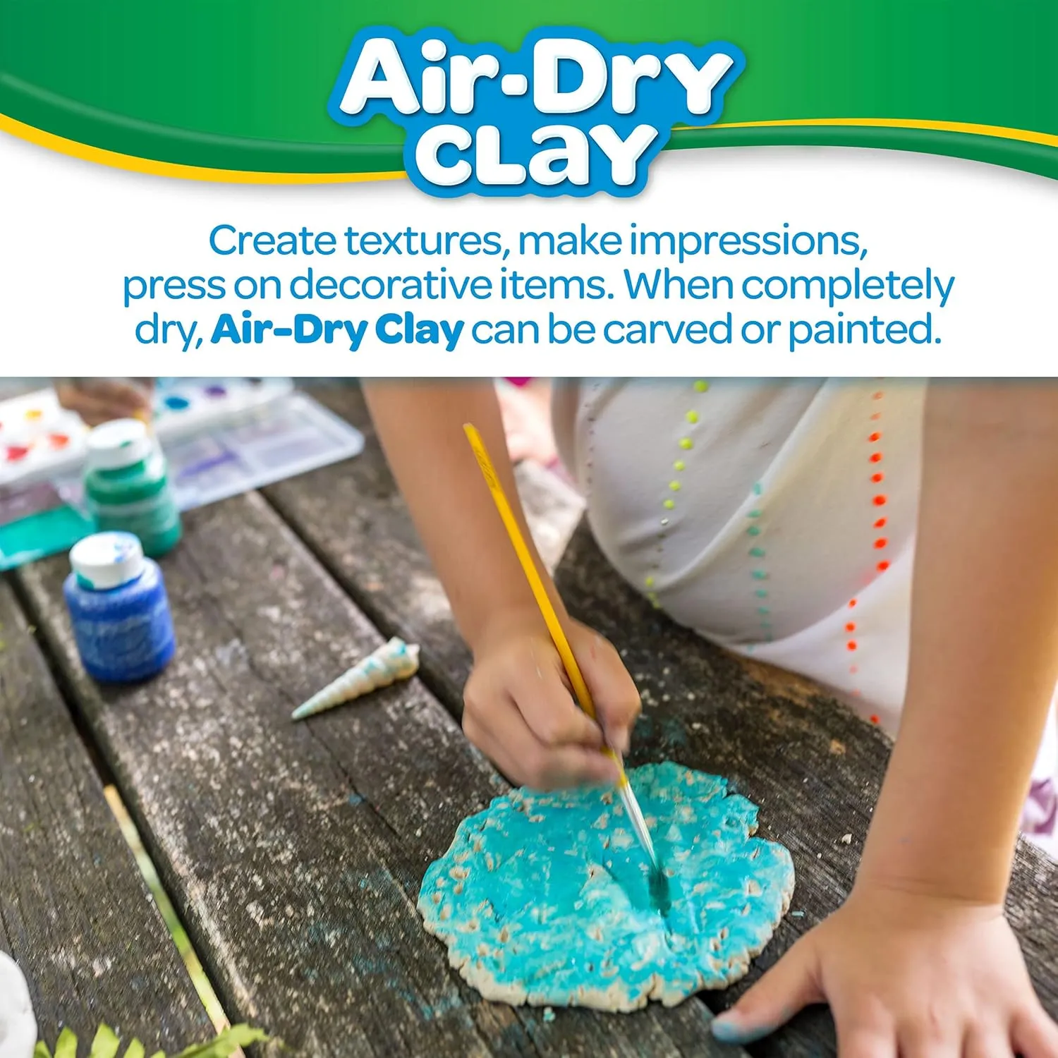 Crayola Air Dry Clay for Kids - White, Modeling Clay for Kids, Bulk Art Supplies, Back to School Essentials, Teacher Classroom Must Have, 25lb