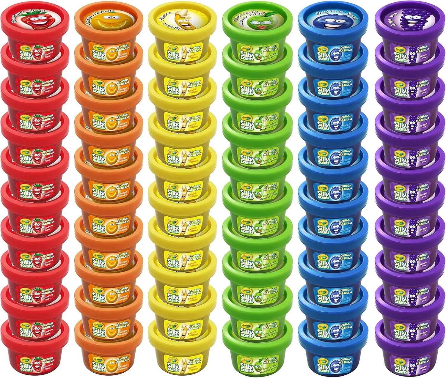 Crayola Dough - Silly Scents | 60x1oz Scented Play Dough Party Pack | 60 Modeling Compound Tubs | 6 Colors & Scents | Christmas Party Favors for Kids | Christmas Stocking Stuffers | Classroom Gifts