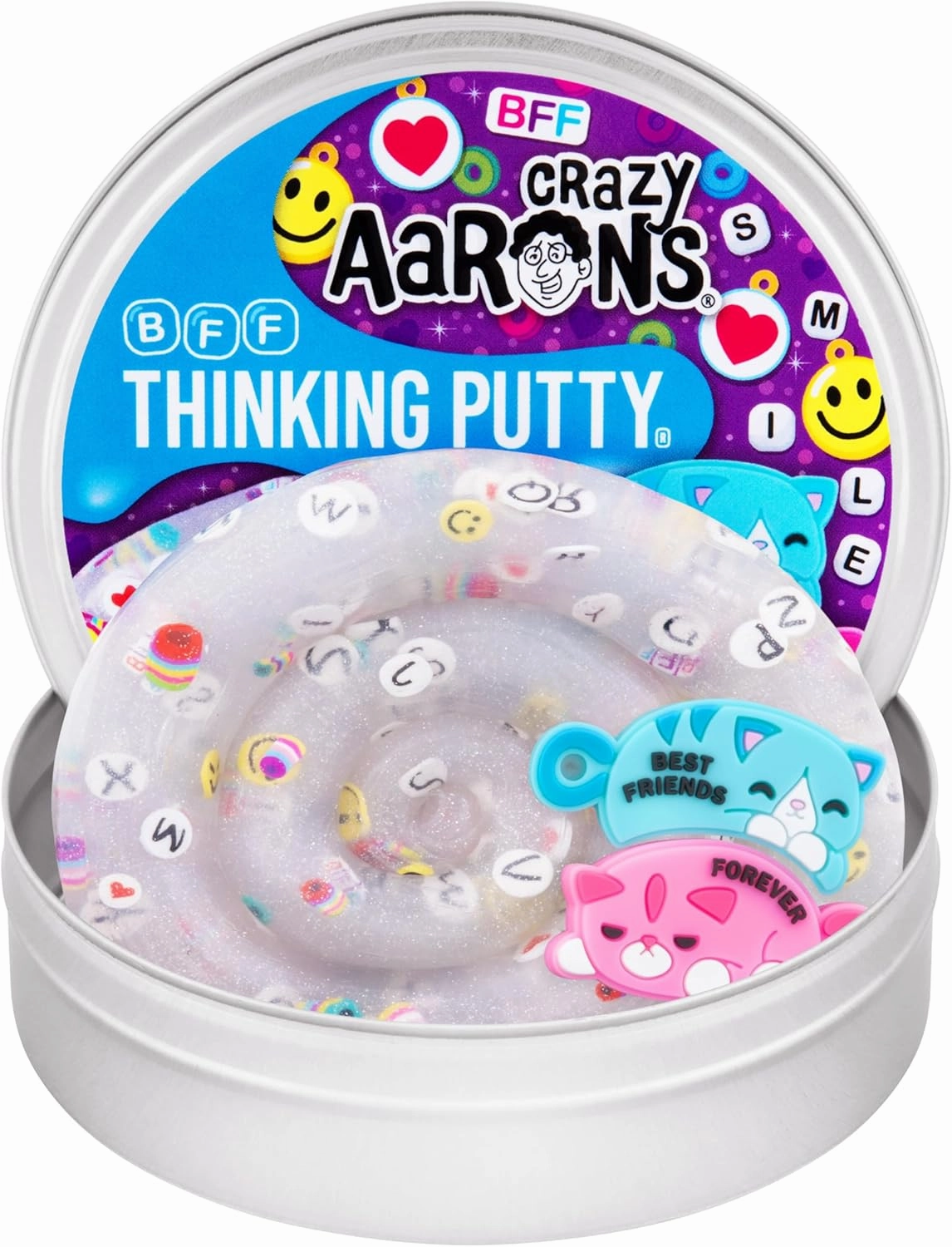 Crazy Aaron's Thinking Putty® - BFF - Sensory Putty for Kids and Grown ups in a 4" Tin - Creative and Endless Fun, Stress Relief Therapy Toys, Never Dries Out - Made in USA