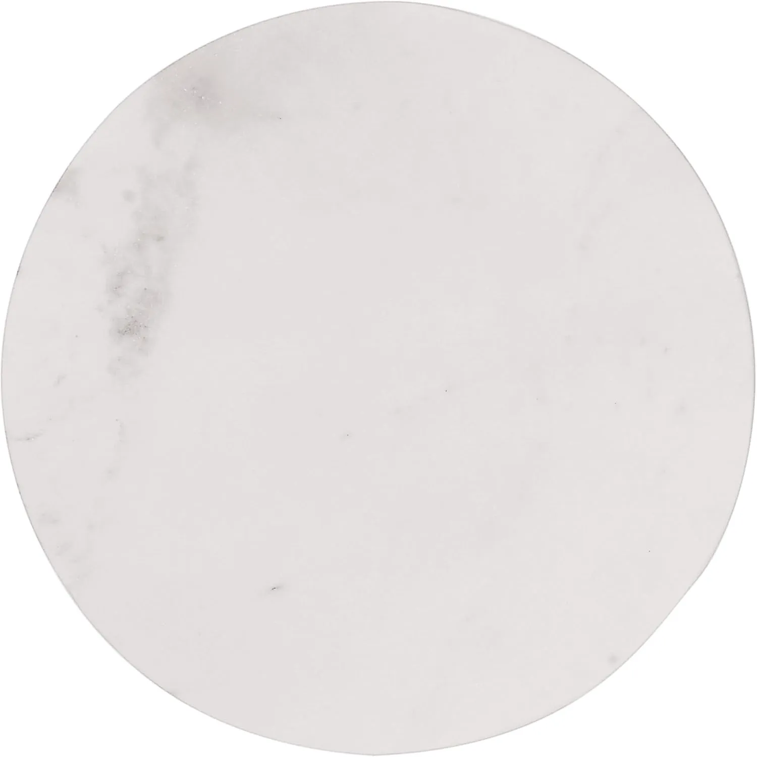 Creative Co-op, White Large Round Marble Charcuterie or Cutting Board, 11"