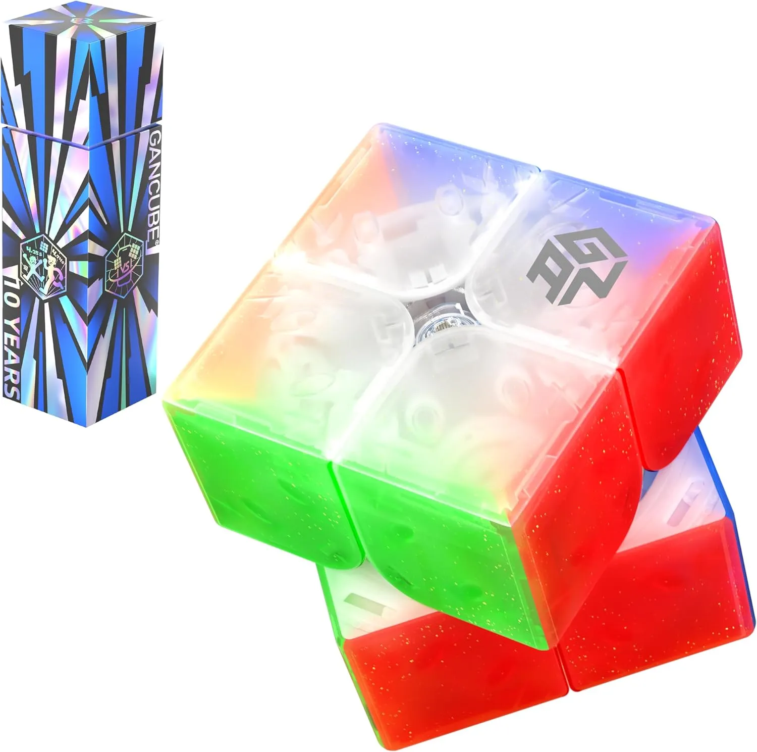 CuberShop GAN 251 M Leap UV Coated 10th Anniversary Special Edition Grand Gift Set 2X2 Magnetic Speed Cube Transparent Smooth Cube 10th Anniv Collectibles GAN 251M Leap 2025