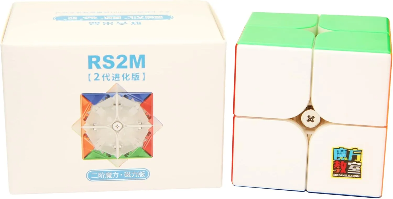 CuberShop Moyu RS2M 2022 Evolution 2x2 Magnetic Speed Cube, Professional Upgraded Version of 2020 Model