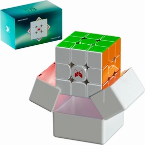 CuberShop QY X Man Tornado V4 M Flagship Bright Version, 2024 Flagship 3x3 Magnetic Speed Cube, 3-mag. Edge Positioning & Mag. Core Positioning, 3 by 3 Premium Magnetic, X-Man Tornado V4M Flagship