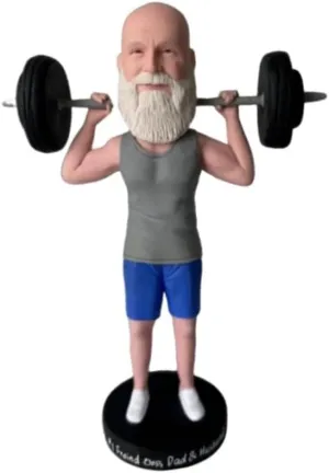 Custom Weightlifter Bobblehead Lift Like a Legend – Personalized from Your Photo, Celebrating Strength, Dedication & Fitness Passion Gym Heroes