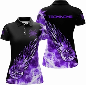Customized Name, Team Name Jersey, Green Grunge US Flag Patriotic Darts Shirt for Women, Retro Board