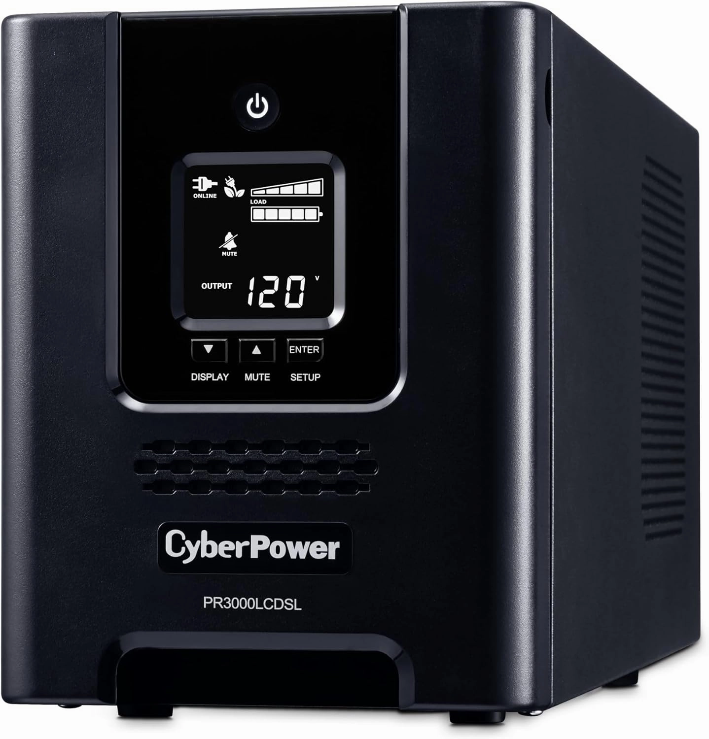 CyberPower PR3000LCDSL Smart App Sinewave UPS System, 3000VA/2700W, 7 Outlets, AVR, Mini-Tower