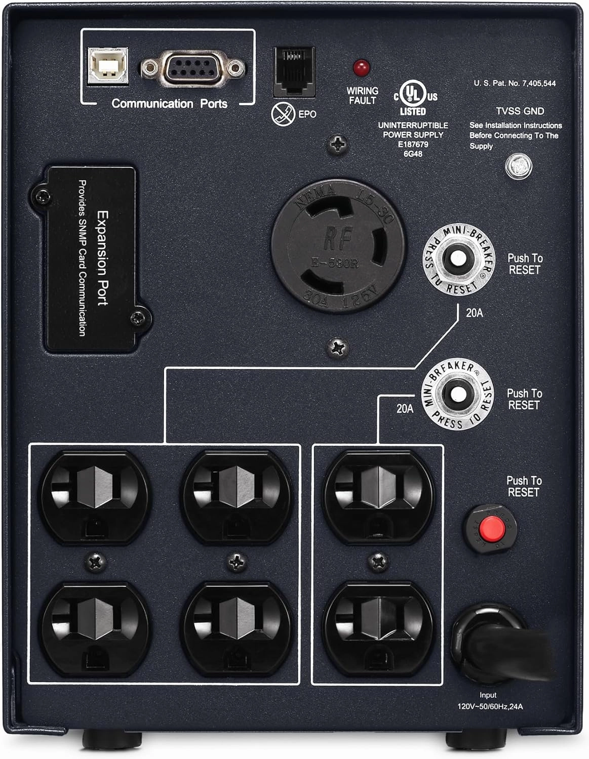 CyberPower PR3000LCDSL Smart App Sinewave UPS System, 3000VA/2700W, 7 Outlets, AVR, Mini-Tower