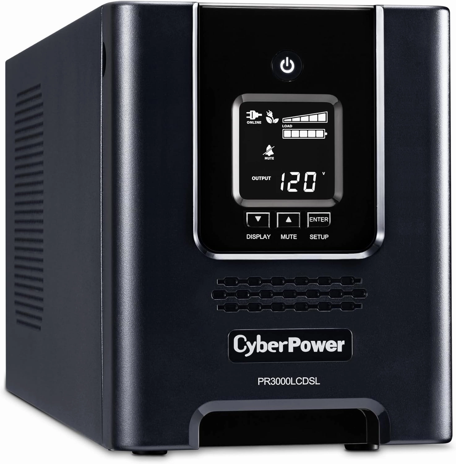 CyberPower PR3000LCDSL Smart App Sinewave UPS System, 3000VA/2700W, 7 Outlets, AVR, Mini-Tower