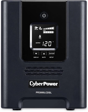 CyberPower PR3000LCDSL Smart App Sinewave UPS System, 3000VA/2700W, 7 Outlets, AVR, Mini-Tower