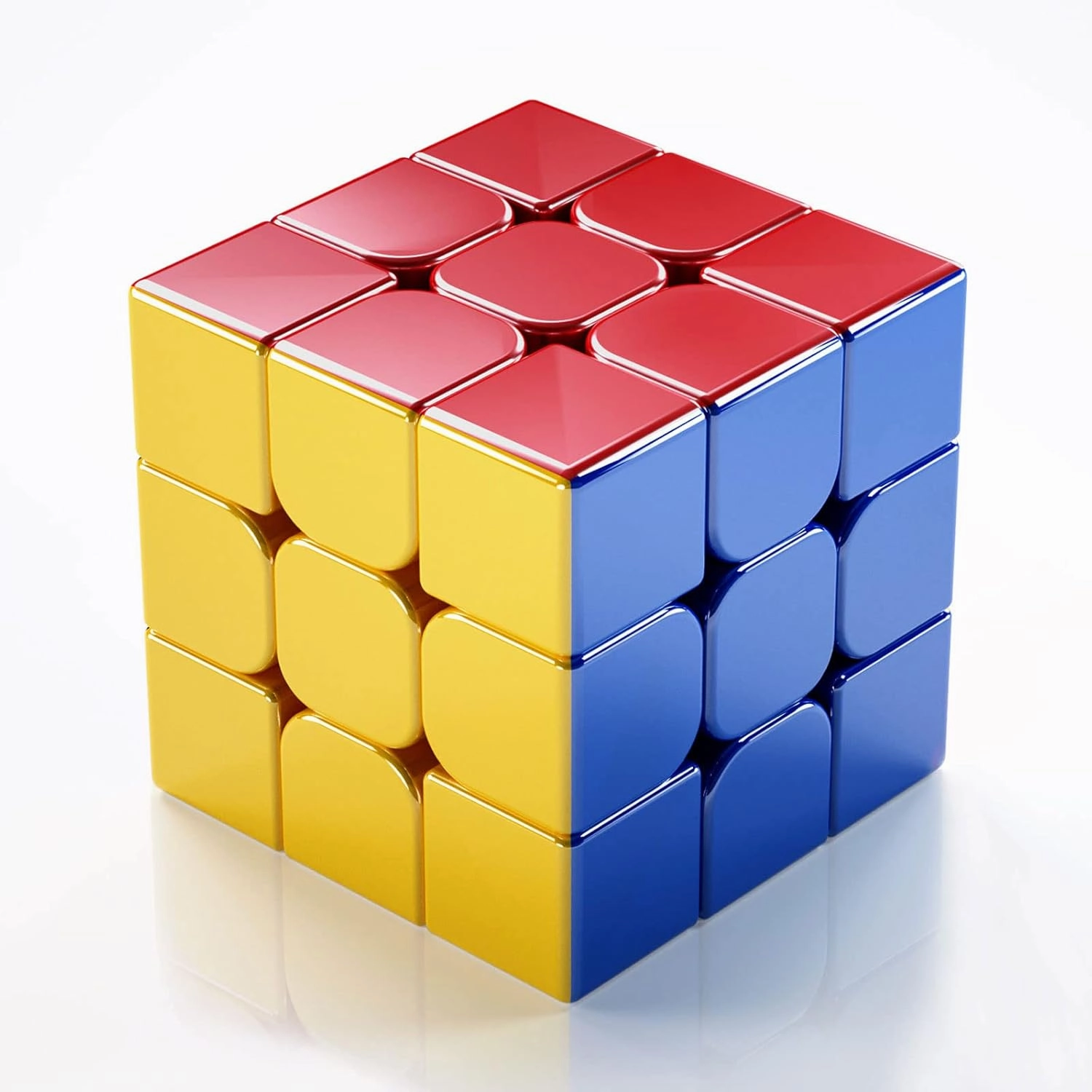 Cyclone Boys 3x3 Speed Cube Magnetic Reflective Mirror,Stickerless Magic Cube Puzzle Toys