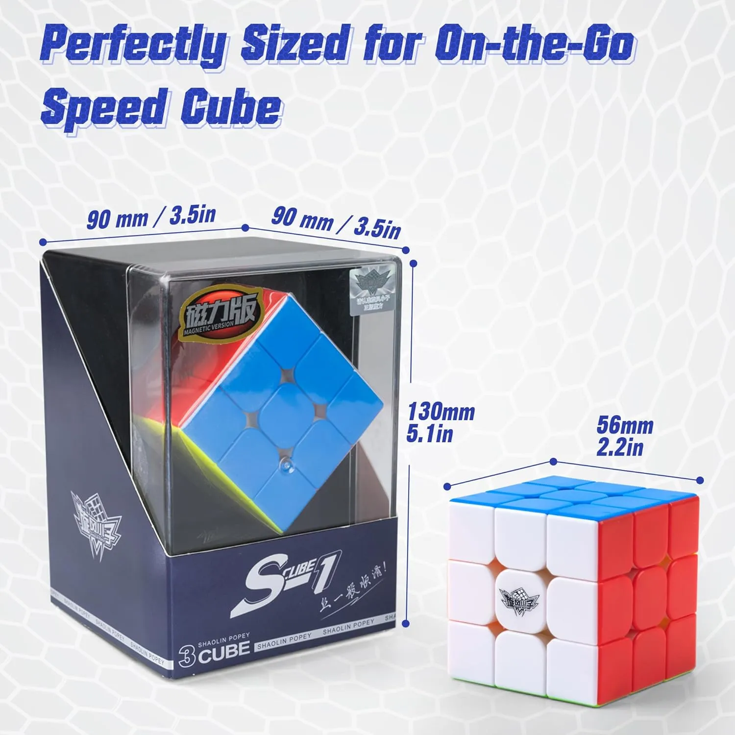D-FantiX Magnetic Speed Cube 3x3x3, Cyclone Boys Professional Stickerless High Speed Cube, Magnet Magic Cube Puzzle Toy for Kids and Adults, Solving Brain Teaser Gift Idea