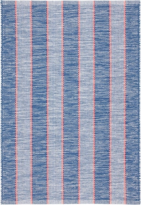 Dash and Albert Hillsgrove Stripe Cotton Area Rug - 2' x 3' Denim - Striped Handwoven Accent Rug - Durable, Lightweight, High Traffic Areas - Hallways, Bedrooms, Stairs