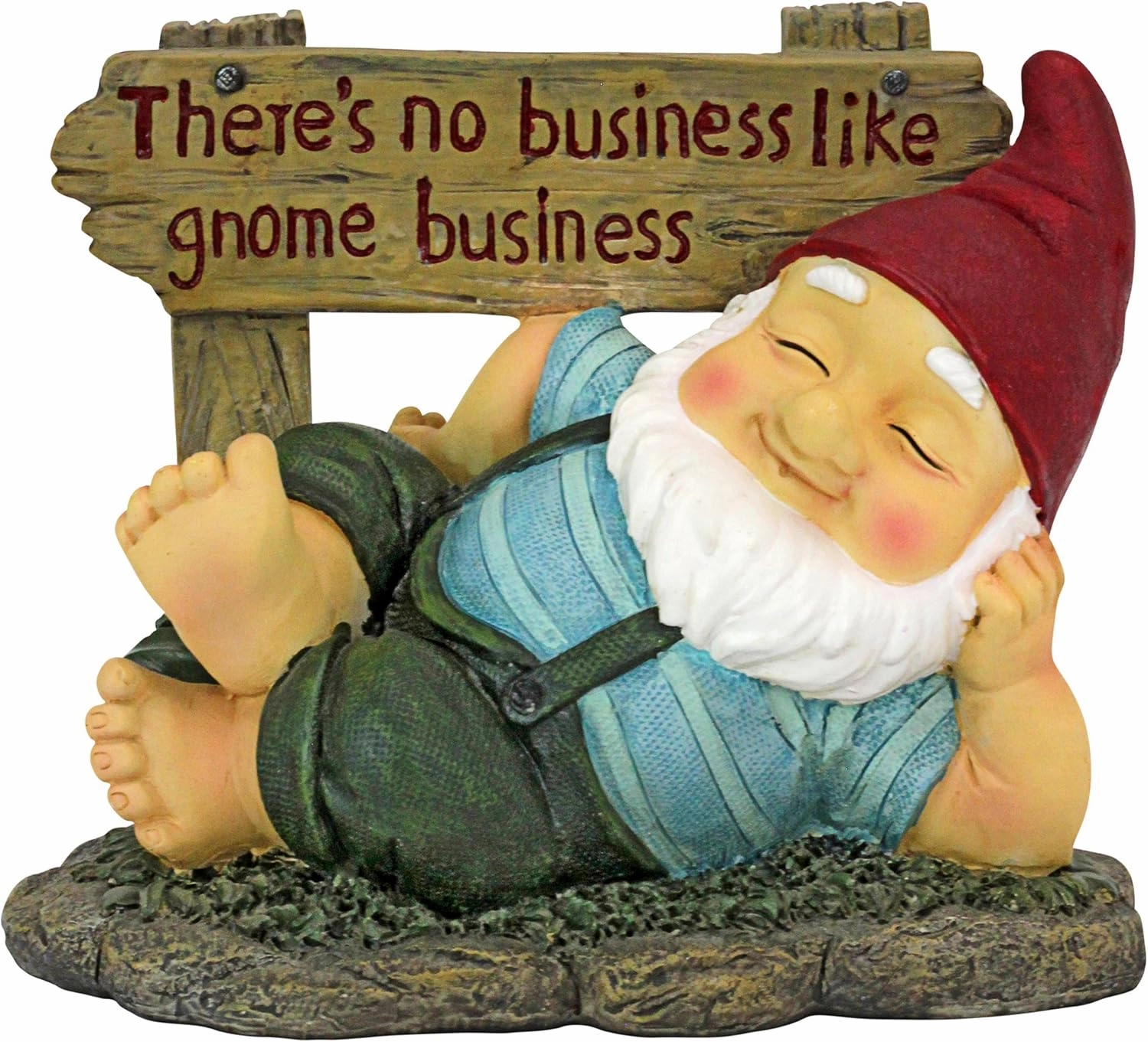 Design Toscano QL306802 Irving Gnomlin Resting on His Laurels Garden Gnome Statue, One Size, Full Color